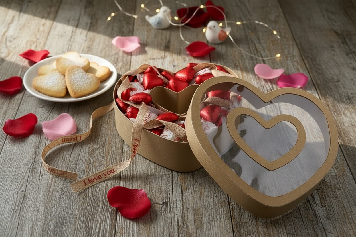 Handmade Cardboard Fillable Shape Box Heart Donut_ZodaHouseParty