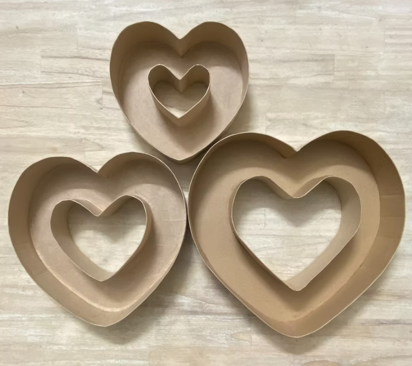 Handmade Cardboard Fillable Shape Box Heart Donut